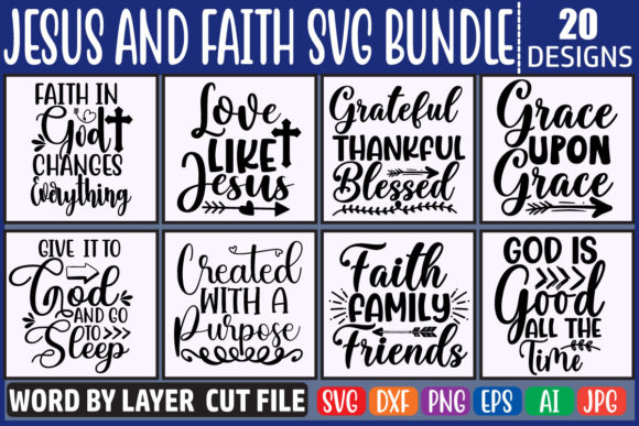 Elevating Faith-Based Design: How the Jesus and Faith SVG Bundle Vol.3 Meets the Demands of Modern Creatives