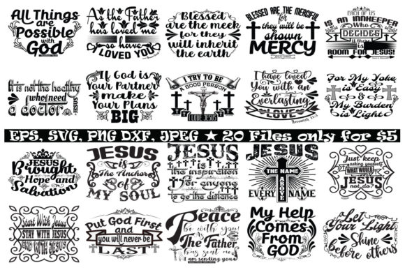 Faith-Inspired Design: The Jesus Bible Verse SVG Bundle