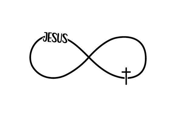 Infinity Sign with Jesus and the Cross in Design