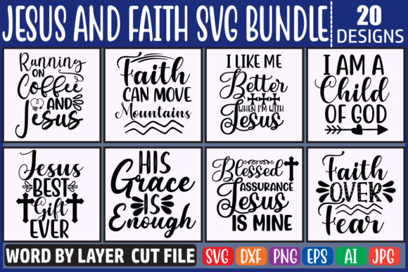Jesus and Faith SVG Bundle Vol.4 for Designers