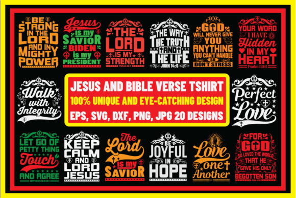 Jesus Bible Verse Tshirt Design Bundle