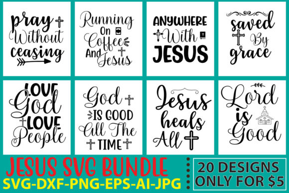 Jesus SVG Bundle Vol-2: Bringing Faith-Focused Design to Real Projects