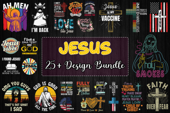 Jesus T-Shirt Design Bundle
