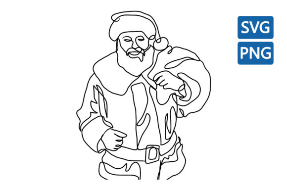 Santa Claus One Line Drawing Art Explained