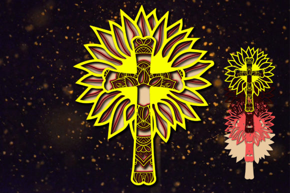 The Artistry and Meaning Behind the 3D Sunflower Jesus Multilayer Cross