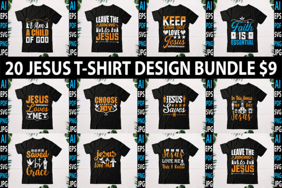 The Mega Jesus T-Shirt Design Bundle: A Practical Resource for Christian Apparel Creators