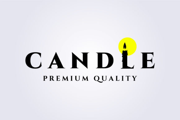 Typography Candle Logo Vector: Designing Brand Warmth with Letterform and Flame