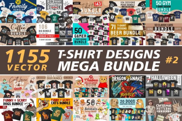 Unlocking Creative Potential with a T-Shirt Designs Vector Mega Bundle